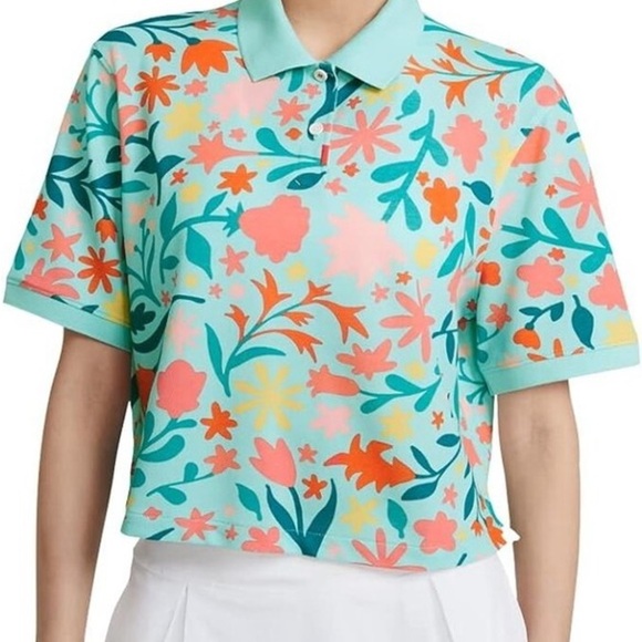 Nike Polo Dri-Fit Women's Crop Golf short- Multicolor Medium - Picture 7 of 7